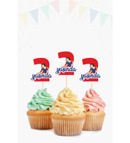 Pamuk Prenses Temalı * 2 (iki) Yaşında Cupcake Süsü '10lu