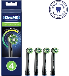 Oral-B Cross Action Siyah Şarjlı Diş Fırçası Yedek Başlığı 4 Adet
