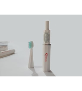 Taşınabilir Sonik Diş Fırçası – Sessiz, Yumuşak Başlıklı, Pilli, Dupont Kıllı, Seyahat Tipi Cep Diş Fırçası – Yetişkinler için Elektrikli Fırça-(Beyaz)