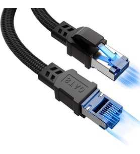 Kablosu LAN Kablo 40Gbps 2000MHz Süper Hızlı Ağ Kablosu Gigabit PC, Laptop, PS5/4, Steam Deck, Xbox, Switch (5 Metre)