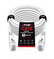 FURY CAT6 Ethernet Kablosu 15 Metre RJ45 LAN İnternet Modem Router Bilgisayar Kablosu