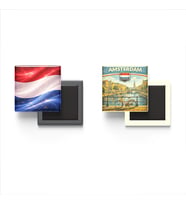 Buzdolap Magnetleri - Hollanda Bayrağı ve Amsterdam Retro Tema - 2'li Set Magneti