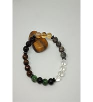 8 MM BAŞAK BURCU DOĞALTAŞ BİLEKLİK (ONİKS, ANYOLİT, KAPLANGÖZÜ, SİTRİN, KİSTAL KUVARS,JASPER)