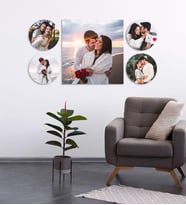 Kisiye Özel 5 Fotografli Kolaj Tablo Duvar Dekorasyonu