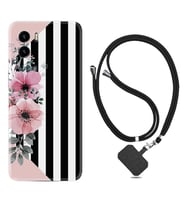 Vivo Y15S Y32 Y33S Y51 Y53S Kılıf Boyun Askılı Silikon Flowers 4 1390