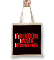 Funny Kickboxer Fighter Kickboxing MMA Martial Arts Sports Bez Çanta Uzun Saplı