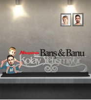 Kişiye Özel Babalar Günü Baba Kız Çocuk Karikatürlü Kolay Yetişmiyor Ahşap Biblo Model-2