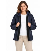 Su Geçirmez Softshell İçi Polar Astarlı Çıkarılabilir Kapüşonlu 4 Cepli Mont Ceket - Lacivert