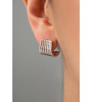 Elika Silver Kadın Çizgi Model Küpe (STD)