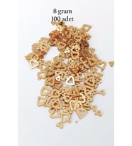 Oya Abiye Bileklik Kolye Pleksi Metalik Plastik Pul Altın Renk 8 gram 100 adet - BNC488