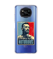 Poco X3 Pro Uyumlu Conor Mcgregor Notorious Desenli Şeffaf Telefon Kılıfı