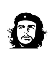 Che Guevara Oto Sticker Siyah 20*17 Cm