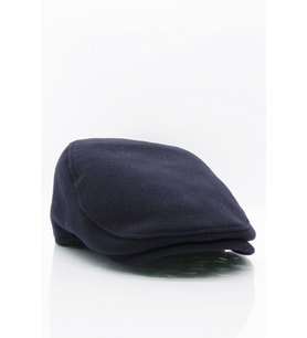 Erkek Şapka Lacivert Kışlık Trend Flat Cap Yün Kasket