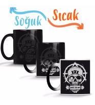 Skate Skull Sihirli Kupa Bardak Porselen