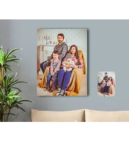 BK Gift Kişiye Özel Tam Boy Aile Karikatürlü Kanvas Tablo 50x70cm-2