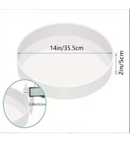 EPOKSİ REÇİNE SİLİKON KALIP MEGA BOY MUHTELİF YUVARLAK SEHPA SAAT KALIBI 35 CM ÇAP x 5 CM DERİNLİK (Beyaz)