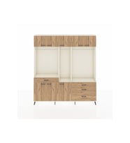 Arges Gardrop 8 Raflı 4 Çekmeceli 3 Askılı 220x30x243 Aytaşı-Çam