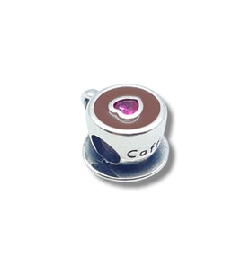 Kahve Fincanı Charm  925 Ayar Gümüş