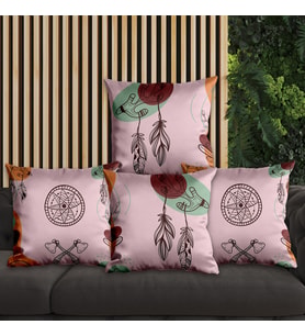 eJOYA Düşkapanı Tasarımlı 4'lü Yastık İçi Ve Kırlent Kılıfı 45cm 113654