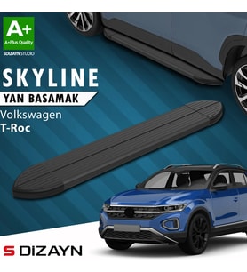 S-Dizayn VW T-Roc Skyline Siyah Yan Basamak 173 Cm 2019 Üzeri A+ Kalite