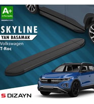 S-Dizayn VW T-Roc Skyline Siyah Yan Basamak 173 Cm 2019 Üzeri A+ Kalite
