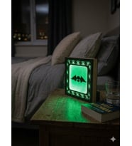Kanatlı Kafatası Temalı Dekoratif LED Gece Lambası (Orman Yeşili)