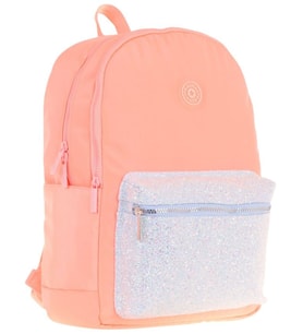Kaukko Bright Kız Çocuk Taşlı Somon Üç Bölmeli Okul Çantası - K1810 (Çok Renkli)
