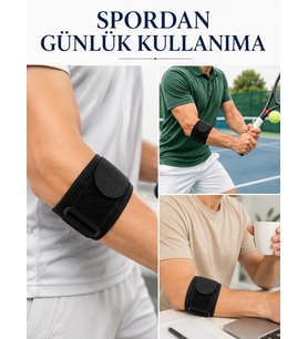 Epikondilit Bandajı Ayarlanabilir Tenisçi ve Golfçü Dirseği Destek Bandı