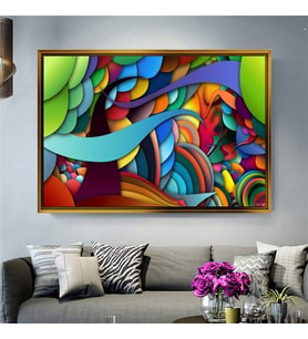 Altın Çerçeveli dekoratif tablo a1117 (Gold)