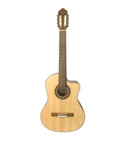 Valencia VC304CE Elektro Klasik Gitar Cutaway (Naturel)  Kesik Kasa - Ekolayzırlı - Mat Cila