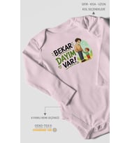 Bekar Dayım Var Uzun Kollu Bebek Body %100 Pamuk