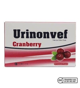 URINONVEF Cranberry 30 Kapsül  8680133000461
