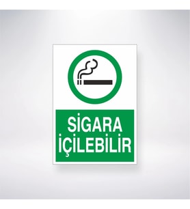 Sigara İçilebilir 21x28 Arkası Yapışkanlı Levha