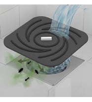 Kötü Koku Böcek Önleyici Gider Tıpası Lavabo Balkon Tuvalet Gider Kapatıcı Kapak Silikon (Gri-Gri)