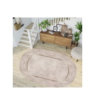 Eliana Home Baskılı, Yıkanabilir Kaymaz Taban Oval Halı TYC00515952655 100x150 cm (Bej)