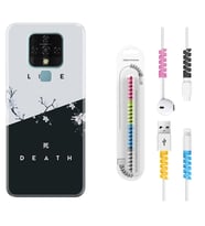 Tecno Camon 16 18P Pova 3 Pova Neo Kılıf Kablo Koruma Spiral Silikon Life and Death 1339
