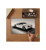 Üstü Açık Beyaz Spor Araba Tasarımı 240 parça Ahşap Puzzle Ahşap Kutuda MP04503