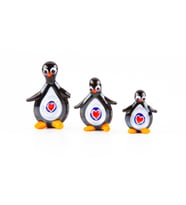 Murano Cam Kalpli Penguen Seti Üçlü El Yapımı (Karışık)