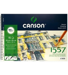 CANSON 25X35 1557 SPİRALLİ RESİM DEFTERİ 180GR.15 YP.