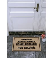 Kişiye Özel Üretim Paspasını Kendin Tasarla/örnek Eczanesi Hoşgeldiniz Yazılı Kapı Önü Paspas
