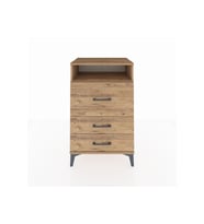Hyperion Komodin Tek Raflı 3 Çekmeceli 60x44x96 Çam-Çam