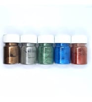METALİK SEDEFLİ PİGMENT TOZ BOYA SETİ 5 RENK SET FİYATIDIR (Çok Renkli)