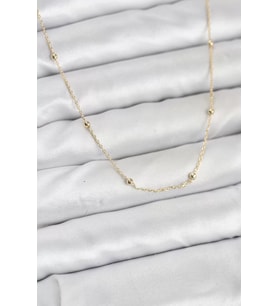 CM 14K Gold Renk Minik Top Zincirli Kadın Kolye - TJ-BKO10920