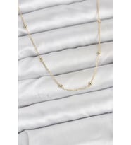 CM 14K Gold Renk Minik Top Zincirli Kadın Kolye - TJ-BKO10920