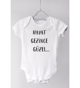 Hayat Gezince Güzel Kısa Kol Çıtçıtlı Bebek Body