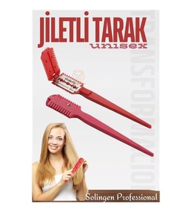 ModaCar Jiletli Tarak Saç İnceltme Saç Kırığı İçin Jiletli Tarak Solingen Professional