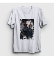 Presmono Unisex Beyaz Geralt Of Rivia Dizi Witcher T-Shirt 321073tt (Beyaz)