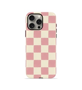 iPhone 15 Pro Vorian Çift Katmanlı Kılıf Blush Checker