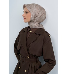 Armine Saf İpek Sura Eşarp-2026 İlkbahar-Yaz- 953700D (Vizon)
