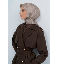 Armine Saf İpek Sura Eşarp-2026 İlkbahar-Yaz- 953700D (Vizon)